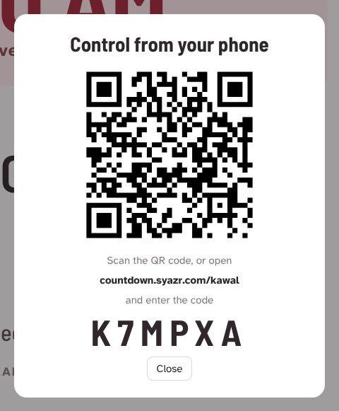 QR code and room code K7MPXA